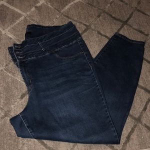 Dark wash high waisted skinny jean